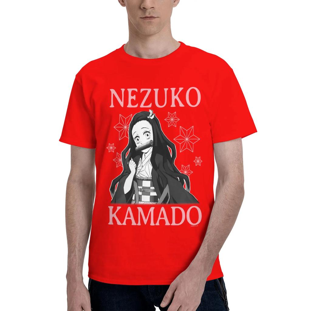 Demon Slayer Kimetsu No Yaiba Nezuko Pink Kimono Unisexs Tshirt Clothes Humor Tees Short Sleeve Fugees Cotton