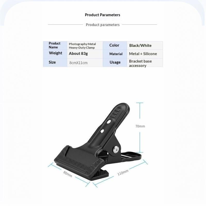 Metal Ball Head Clamp With 1/4" Screw Grip Clip Mount Camera Mobile Phone Holder Photography Accessories For Photo Studio