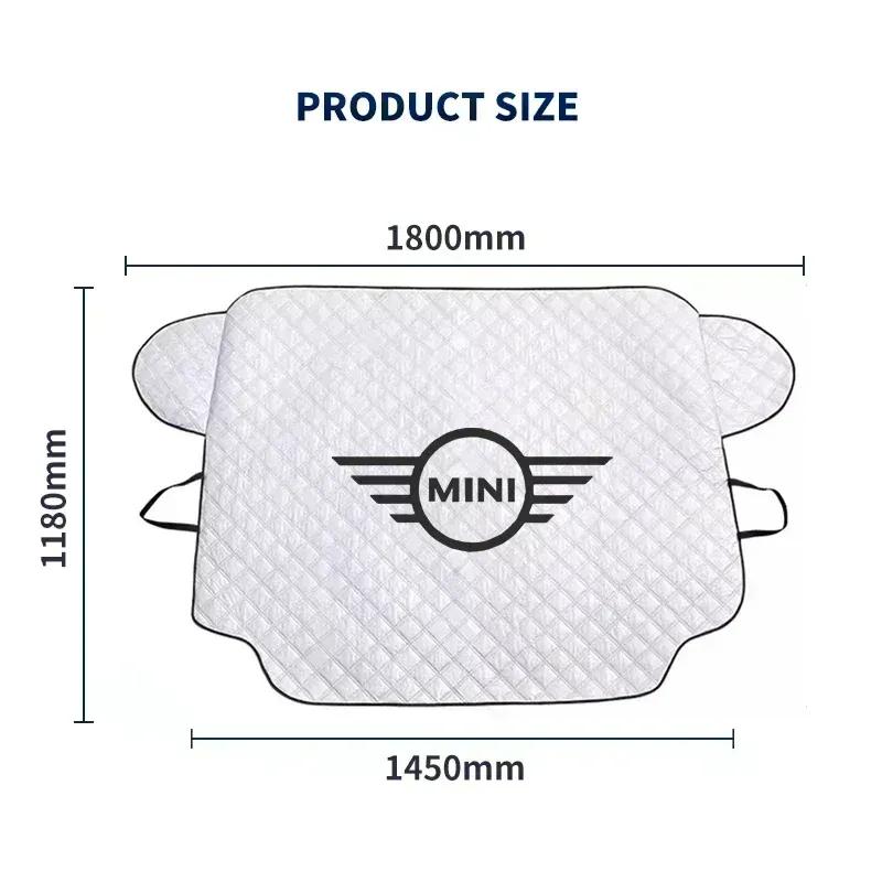 1 pièce Bouclier Neige Hivernal pour Voiture Pare-brise Avant Anti-gel Antigel Pare-soleil Housse Protection Pare-soleil Pour BMW MINI
