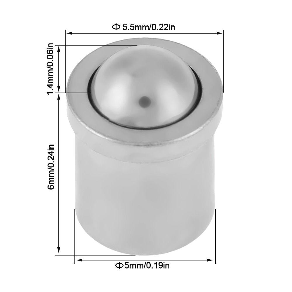 10pcs Smooth Surface Ball Spring Plunger No Step Design Ball Catch Latch For Door Cupboard