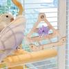Bird Swing For Cage Wooden Rotatable Perch Bird Cage Toys For Pets Hummingbirds Backyard Play Enrichment Exercise Climbing