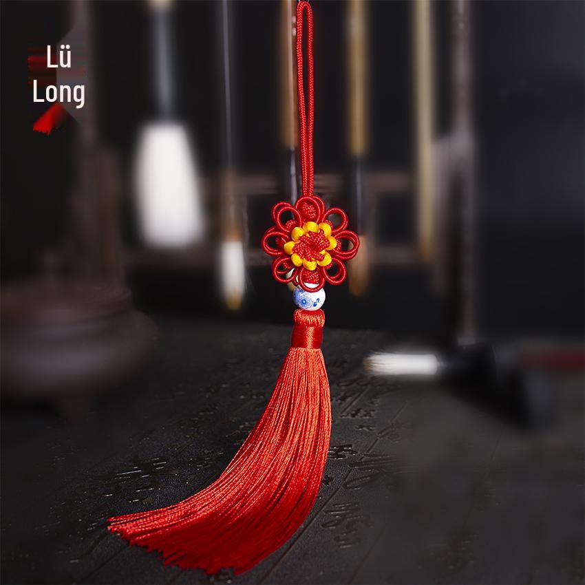 Китайский узел с кисточкой, украшение: Счастливый кулон для декора дома и в подарок