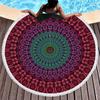 Asciugamani da Nuoto da Esterno per Spiaggia con Frange Coperta da Yoga Arazzo Rotondo con Stampa 3D Copricostume da Spiaggia Sciarpa da Bagno Tappetino Spesso da Campeggio