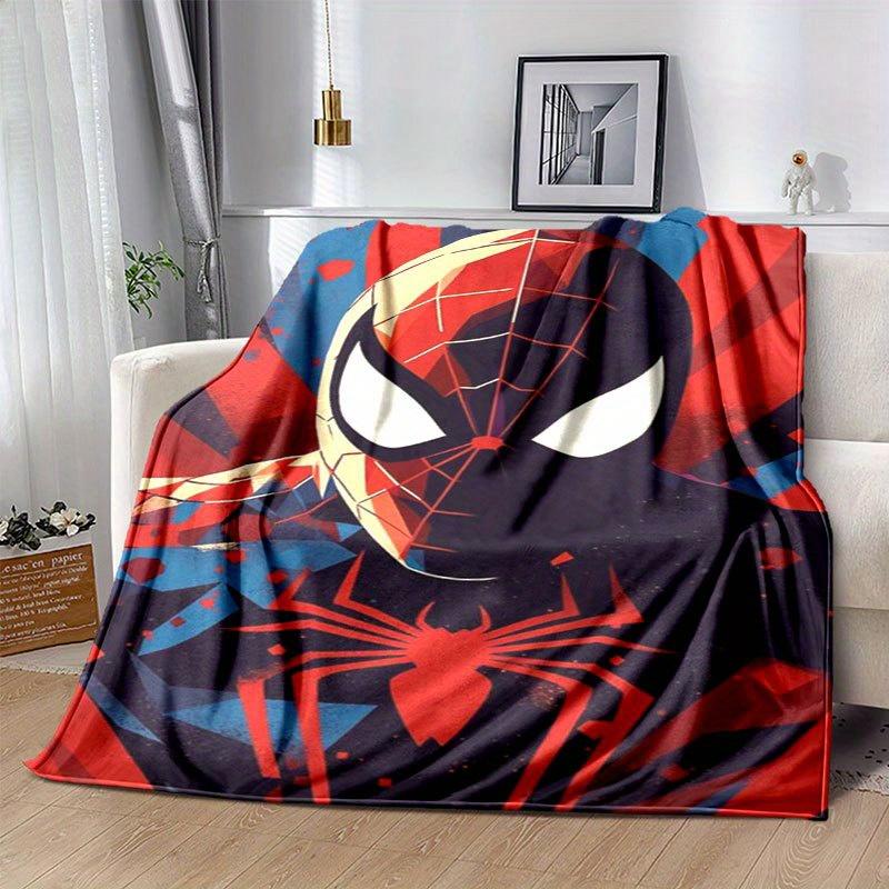 

Spider-man Cartoon Flannel Blanket - Ultra-Soft, Cozy, and Comfortable for Sofa, Bedroom, Camping, and Travel - Four-Season Versatility, Vib 130x150cm