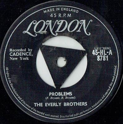 Disc 7 inch EVERLY BROTHERS - Problems 45HLA8781 London Records 1958 UK Pop Folosit