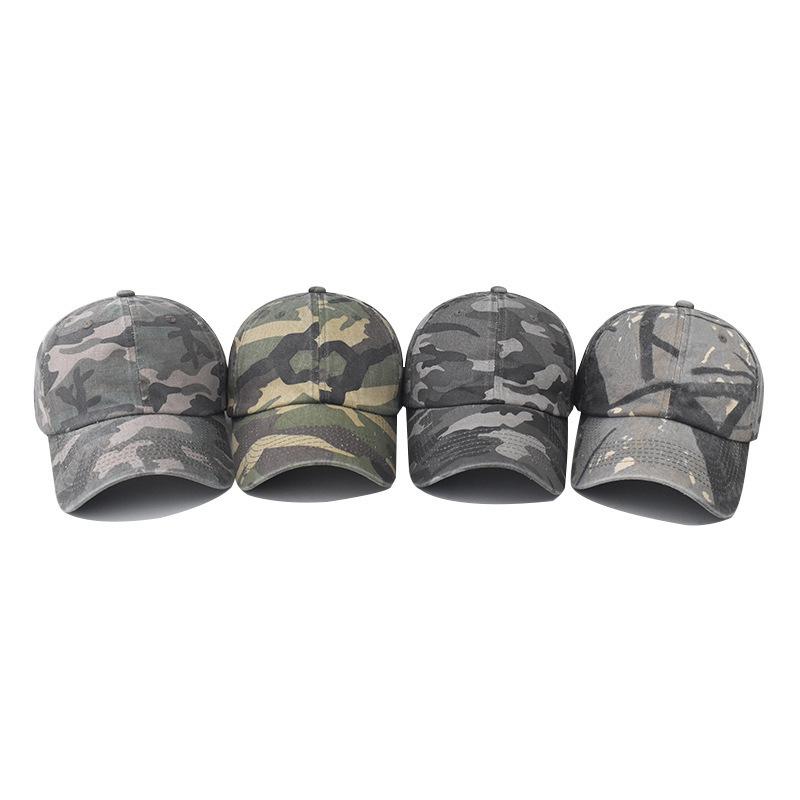 Washed Old Cotton Camouflage Baseball Cap for Men and Women's Spring New Style Super Good Feel Classic Camouflage Baseball Cap