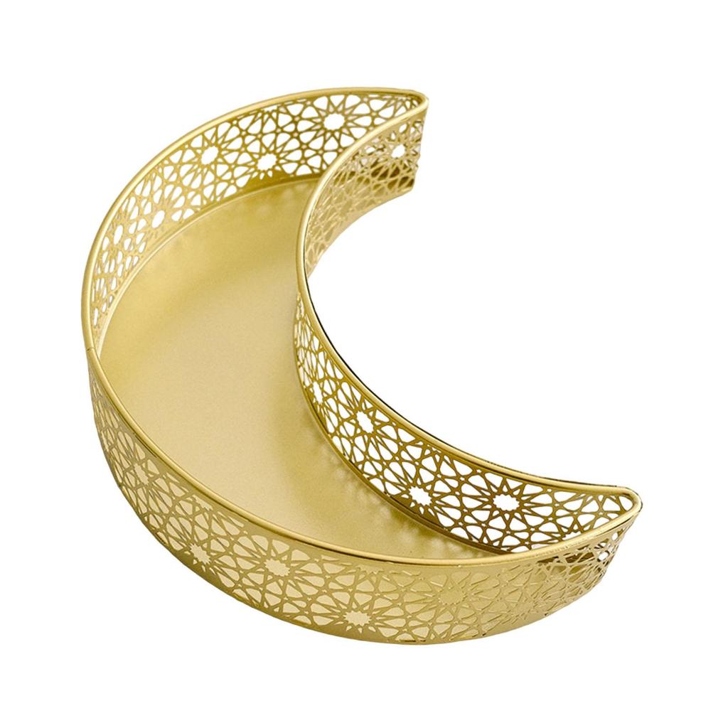 Moon Star Tray Eid Mubarak Tray Elegant Centerpiece Serving Platter for Events Family Gatherings Home Decoration Kitchen