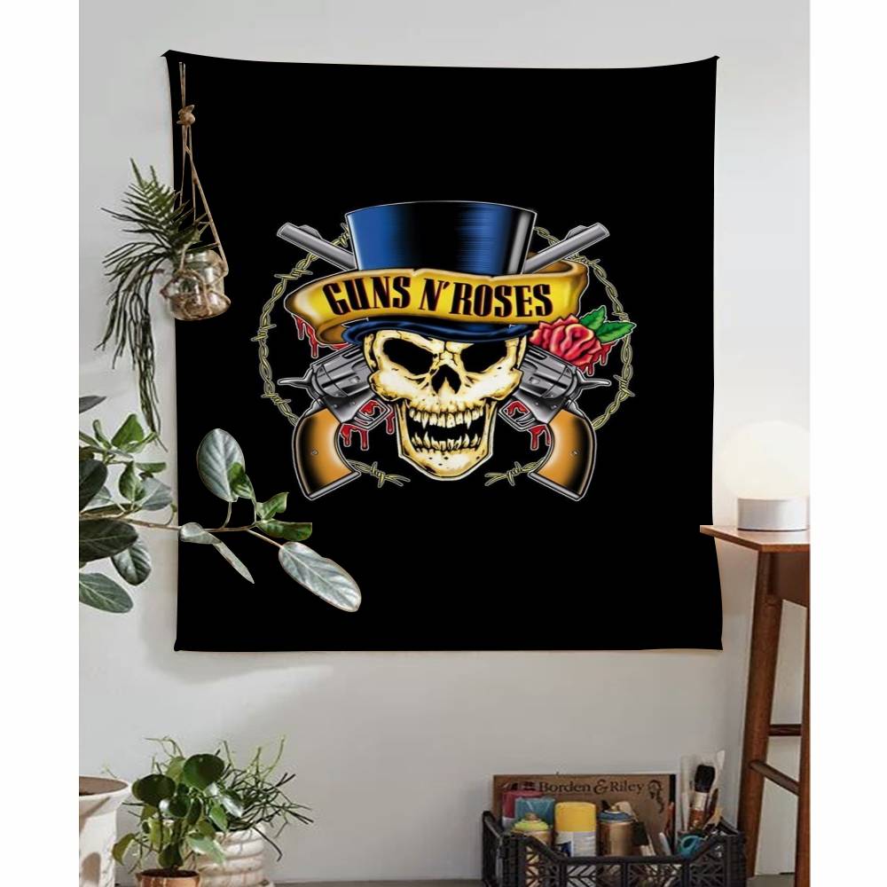 Cool Band GGuns N Roses Hanging Bohemian Tapestry Bohemian Wall Tapestries Mandala Kawaii Room Decor