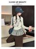Girls' Trendy Autumn Outfit: Stylish Sweatshirt & Flap Pants Two-Piece Set