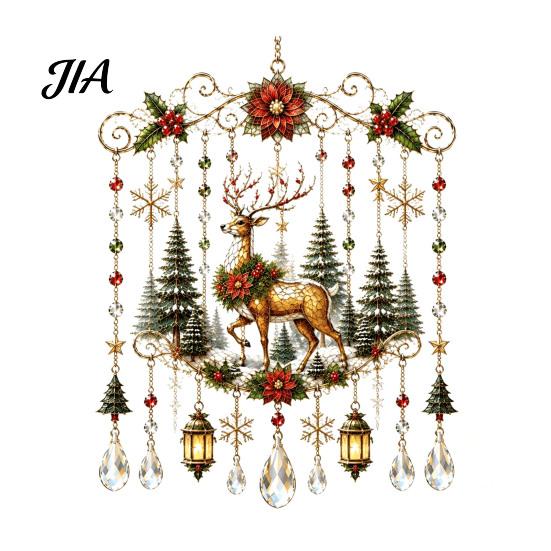 Atmosphärische Dekoration für Büroräume Weihnachts-Windspiel, Acryl-Sonnenfänger für Außenbereich Garten Terrasse Elegante Dekorationen Festival-Dekor, Hängend