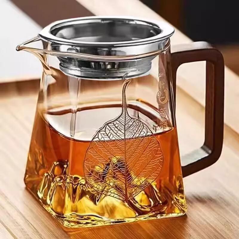 

Стеклянный чайник-сервер и чашка справедливости Changqi со встроенным ситечком