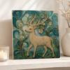 DIY Mini Framed Pearl Painting Kit Beads Canvas Home Decor Painting Elegant Forest Deer Animal Art Craft Wall Decoration