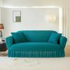 Premium Thick Bubble Gauze Sofa Cover Full Elastic Lace Universal Fit Sofa Protector All Season