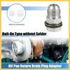 10AN-M18x1.5 Turbo Oil Pan Return Drain Plug Adapter Oil Pan Return Drain Plug Fit W/Bolt Sea O-Ring Rust Resistance Metal Steel Bolt On Type Silver