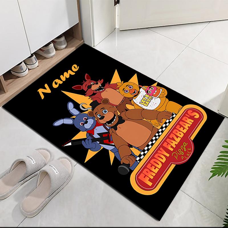 Custom Name Five Nights at Freddy's Printed Carpet, for Office Chair Living Room Bedroom Kitchen Room Decor Gifts.