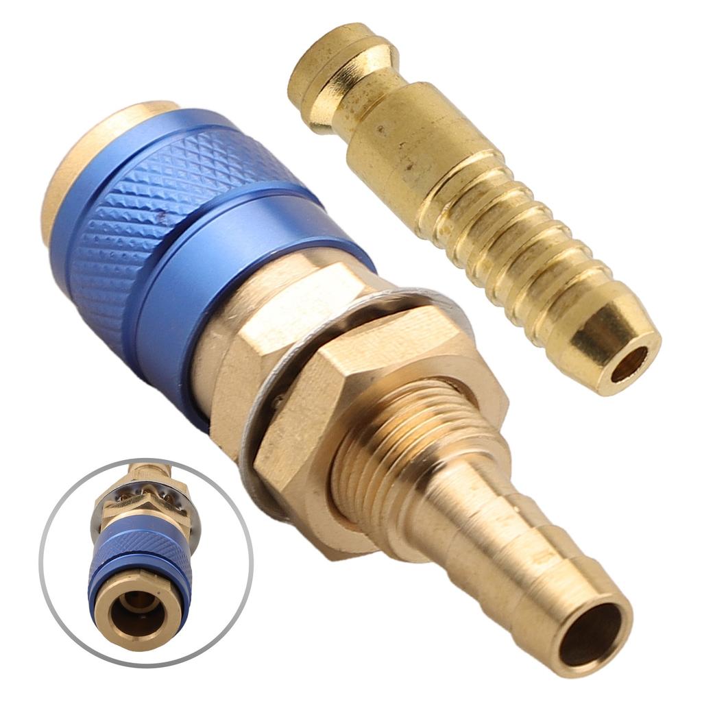 1set Red+Yellow+Blue Water Cooled&Gas Adapter Quick Connector Fitting For TIG Welding Torch Welding Torch Quick Connector