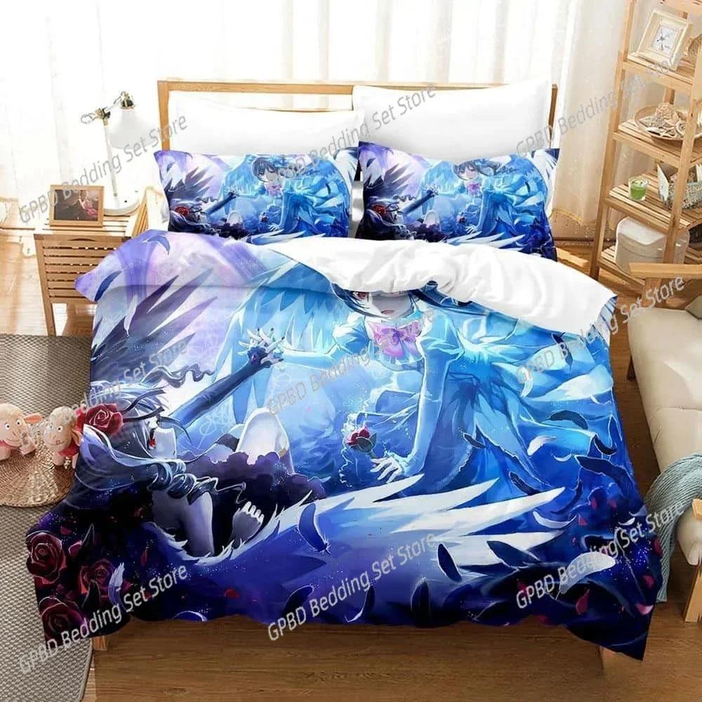 Comforter Anime Kawaii Girls Chieri Ogata Bedding Set 3D Printed Suitable For Bedroom Kids Home Textile