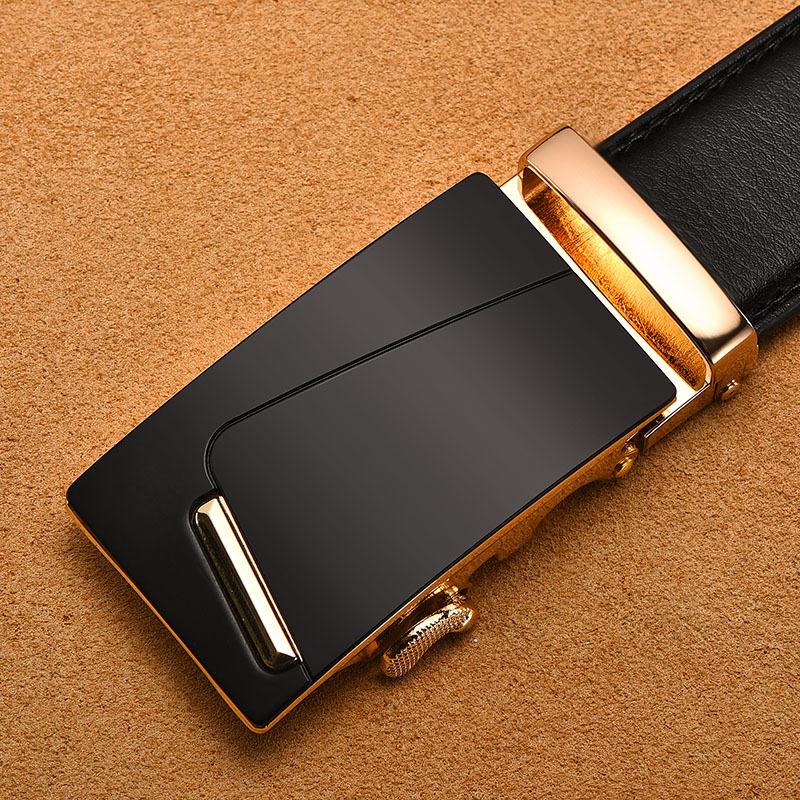 Men'S Automatic Buckle Belt True Two-Layer Cowhide Automatic Buckle High-End Men'S Pants Belt Business Source
