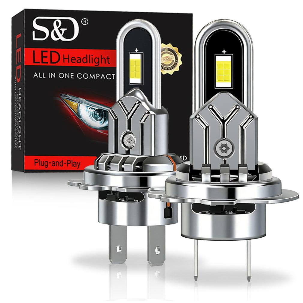 2 Stück H7 H4 LED-Scheinwerferlampen Canbus 30000LM 100W U-förmiges Kupferrohr Autolicht Turbo H11 9005 HB3 Scheinwerfer 6500K Weiß 12V Mit Lüfter