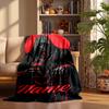 Dark Gothic Custom Flannel Blankets Soft Warm Cozy Throws for Home Decor Holiday Gifts