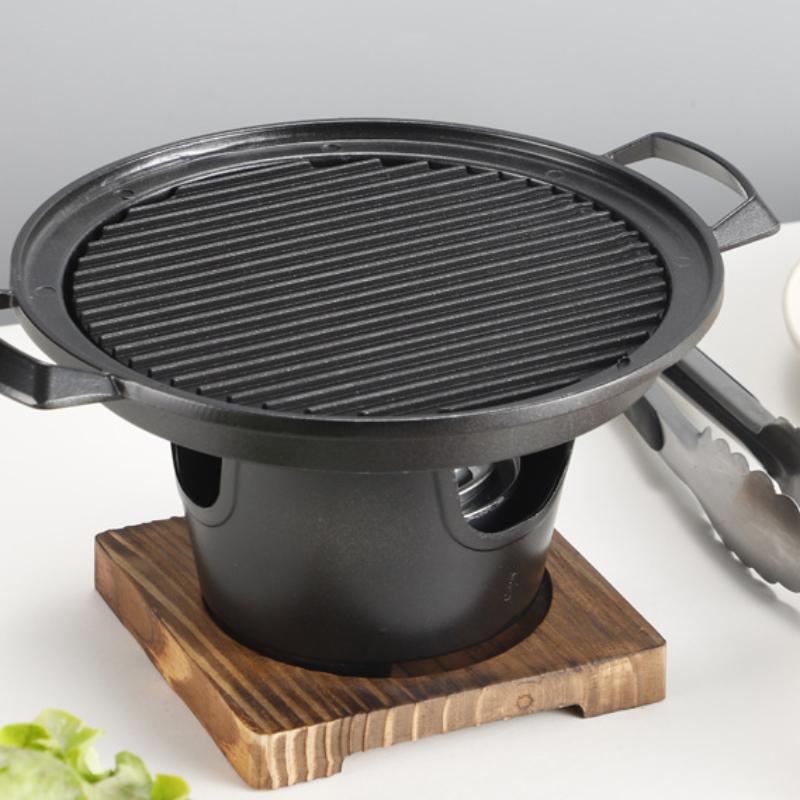 Mini BBQ Alcohol Stove Barbecue Grill Japanese One Person Cooking Oven Detachable Outdoor BBQ Plate Roasting Meat Tools