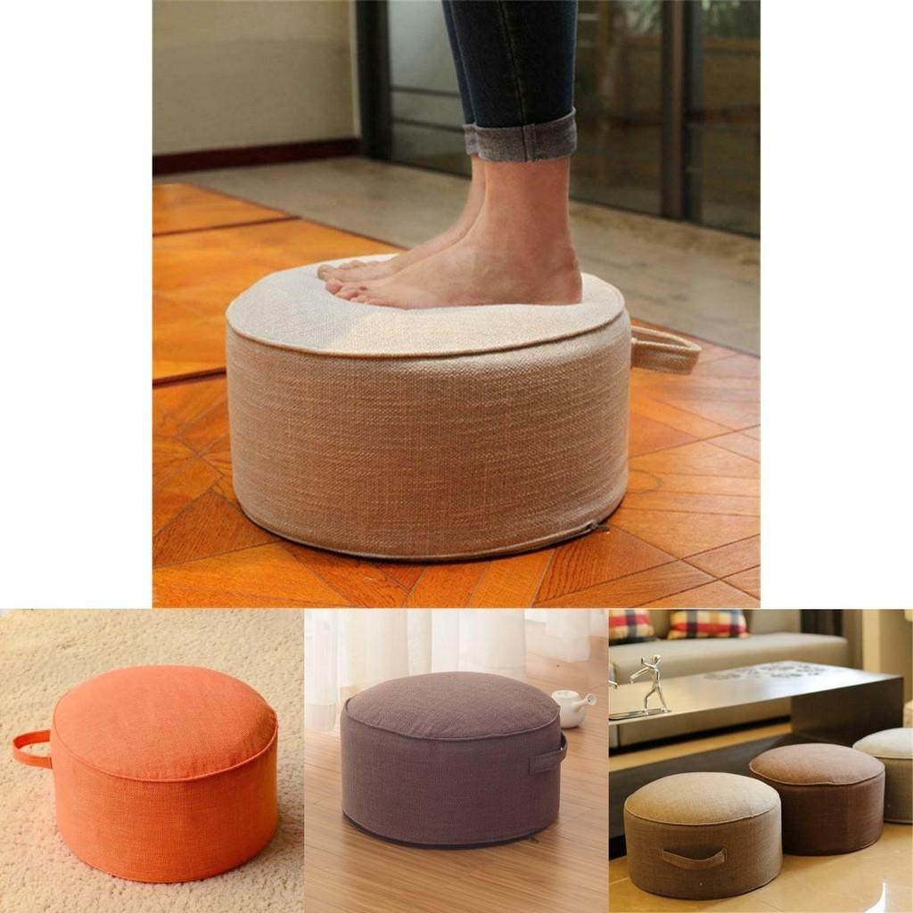 Tatami Round Floor Pillow Seat Comfortable Cotton Linen Cushion For Relaxation