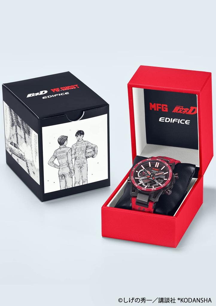 Casio Edifice SOSPENSIONE Bluetooth Solar Initial D and MF Ghost Collaboration Red Watch, Model, ECB-2000MFG-1AJR, Men's,