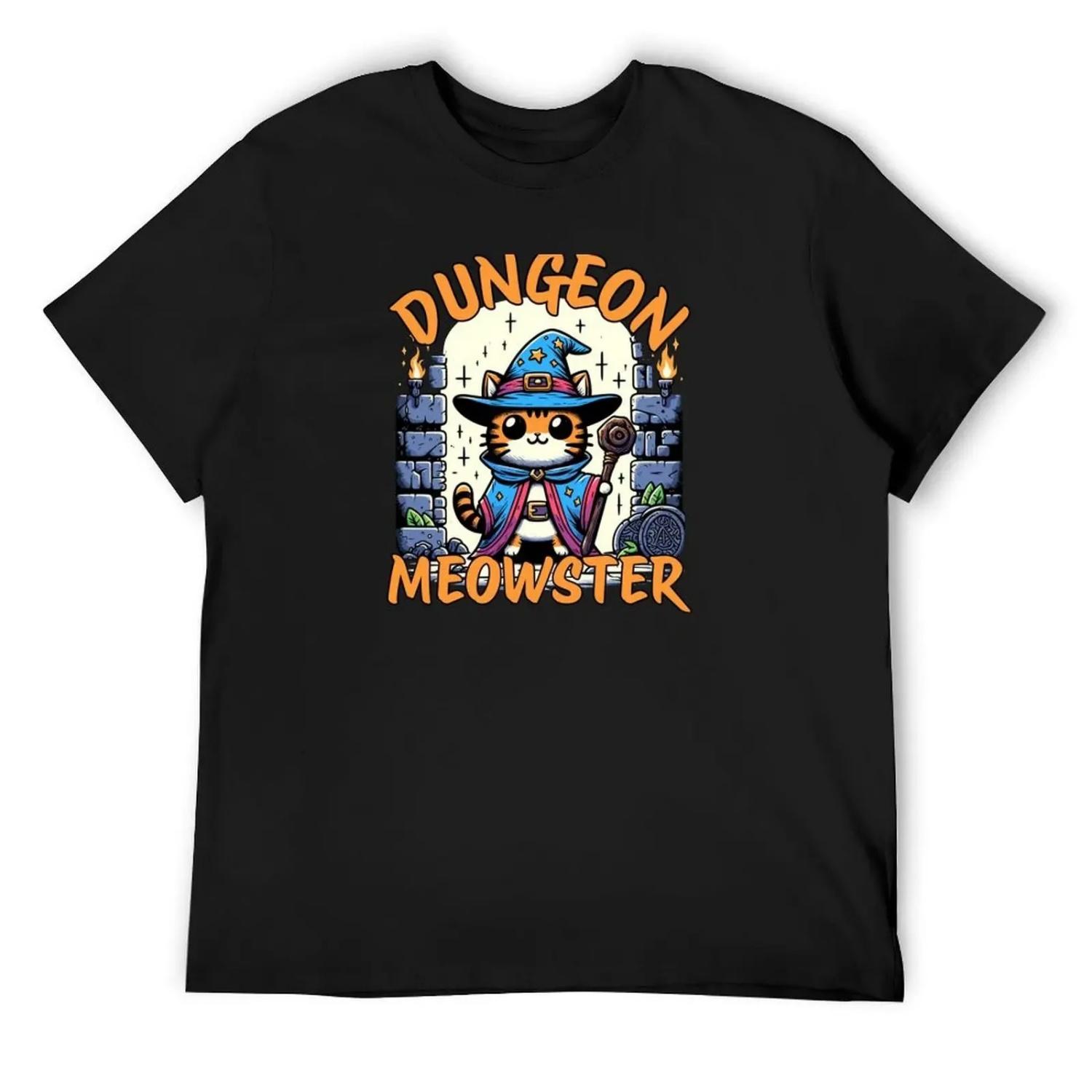

Dungeon Meowster Dungeon Master Cat T-Shirt oversized t shirt summer tops graphic t shirt vintage customizeds men clothings XXXXXL чорний