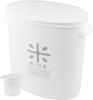 Pearl Metal Rice with Measuring Stores Rice In Its RICE Japanese-made Bin, 5kg, White, Cup, Bag, HB-3433