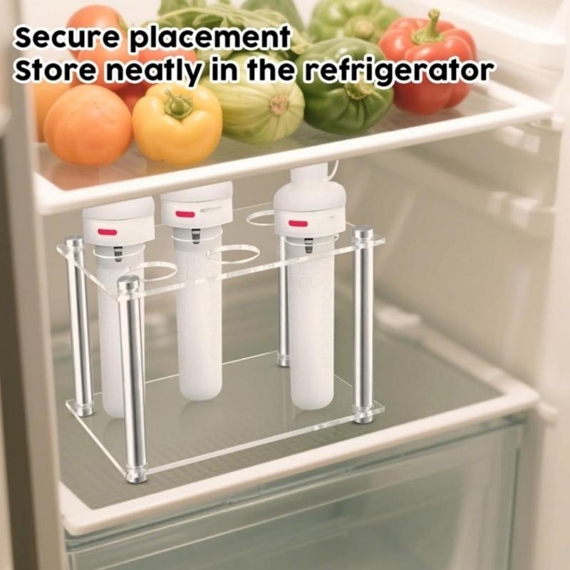 6 Hole Flavor Cartridges Organiser With Acrylic Construction Clear Spacious Designs Stoarge Rack