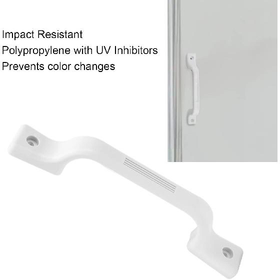 Akozon Grab Handle,Rv Door Handle Grab Bar 9.25in Plastic Rv Entry Handle Grab Bar White for RV Trailer Camper Motor Home Yacht