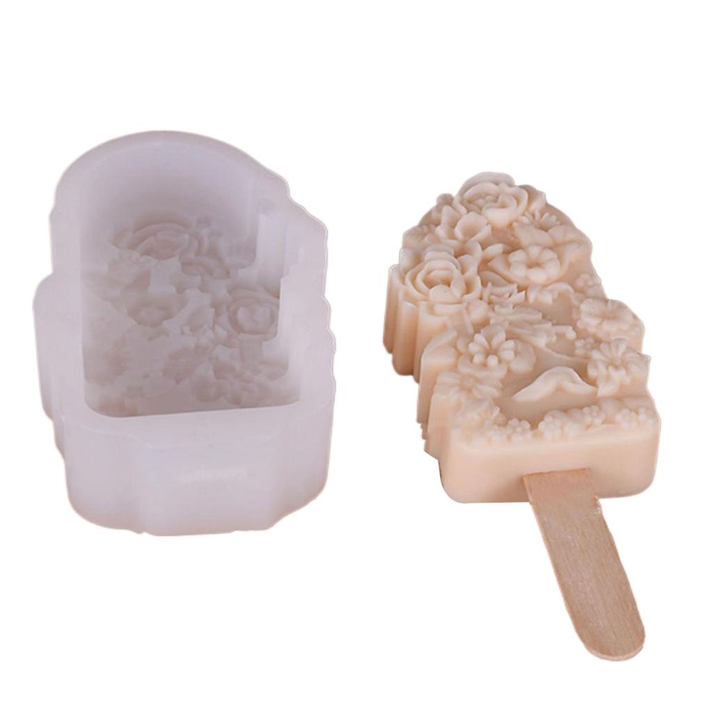 Silicone Popsicles Maker Flower Shape Popsicles Molds Ice Cream Molds Silicone Texture Dessert Supplies for Dessert