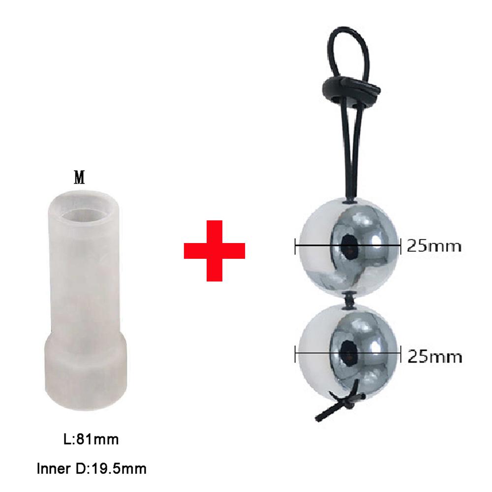 Male Heavy Weight Ball Stretcher Penis Extender Enlarger Ring Hanger Trainning with Glan Sleeve