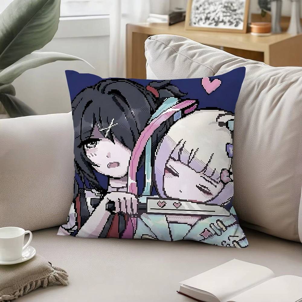 H-Needy Streamer OverloadS Pillow Case Cushion Cover Soft Cute Throw Pillow Case For Car Sofa Pillowcase Polyester With Zipper