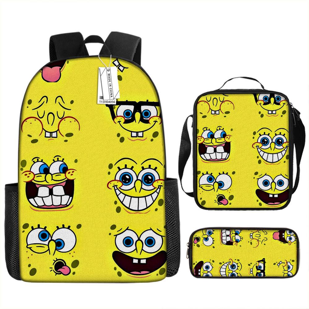 Spongebob Squarepants Children'S School Bag Male And Female Students Backpack Kindergarten Cute Cartoon Backpack Pencil Bag