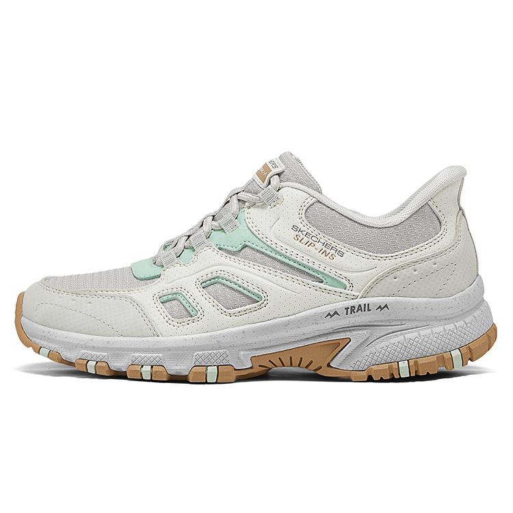 Skechers Outdoor Womens Silver Wing Shoes Comfortable Versatile Non-Slip Durable Low-Top Hiking Shoes Women hiking shoes Light-Gray 180025-LTGY 37
