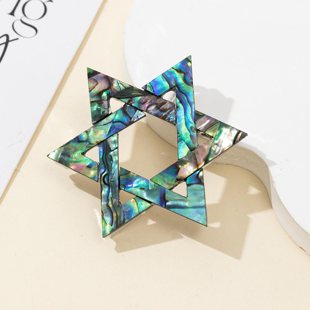 

Підвіска Зроби сам з натурального вуха, брошка з шестикутною зіркою, кулон для елегантних чарівників, жінок, брошка, ювелірний подарунок 51x51 мм 51x51mm