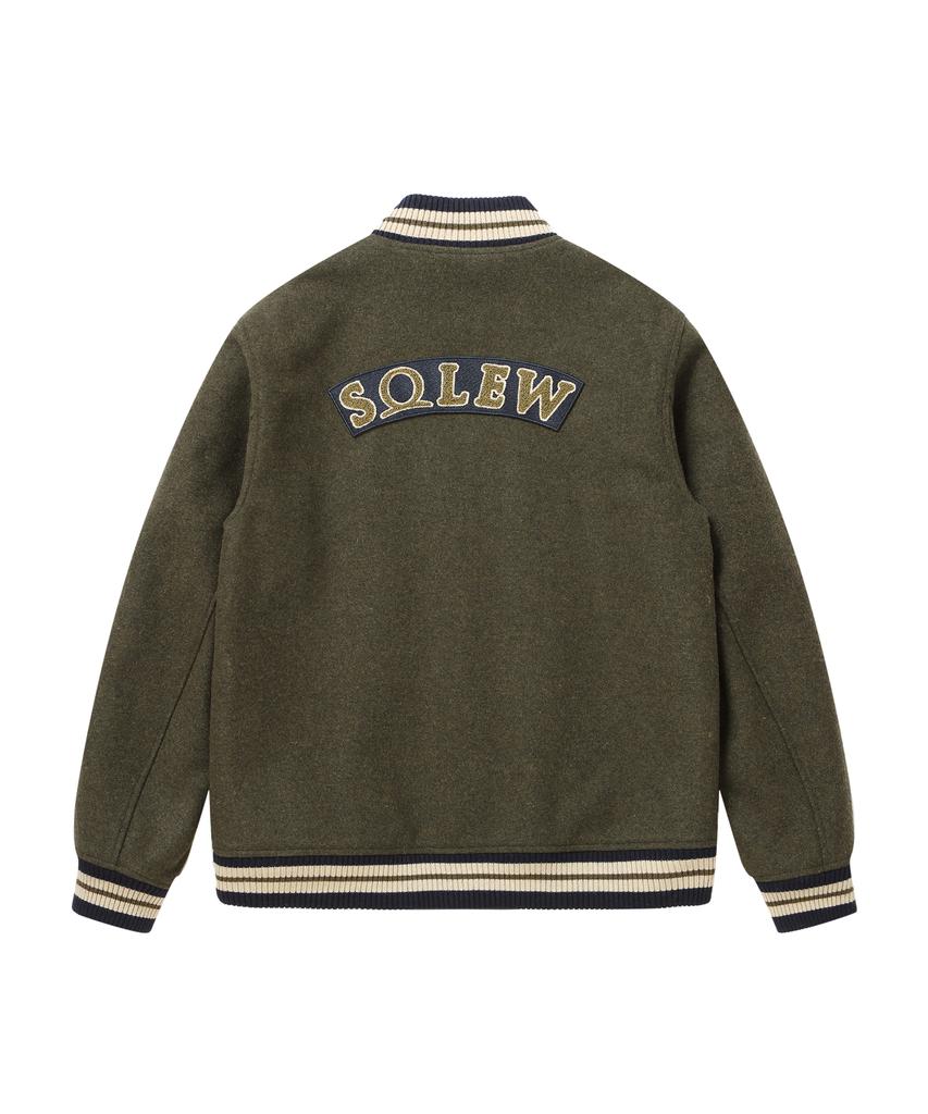 Solew W Wappen Varsity Jacket_Khaki