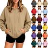 Damen Halbzip Pullover mit Kapuze für Herbst Winter