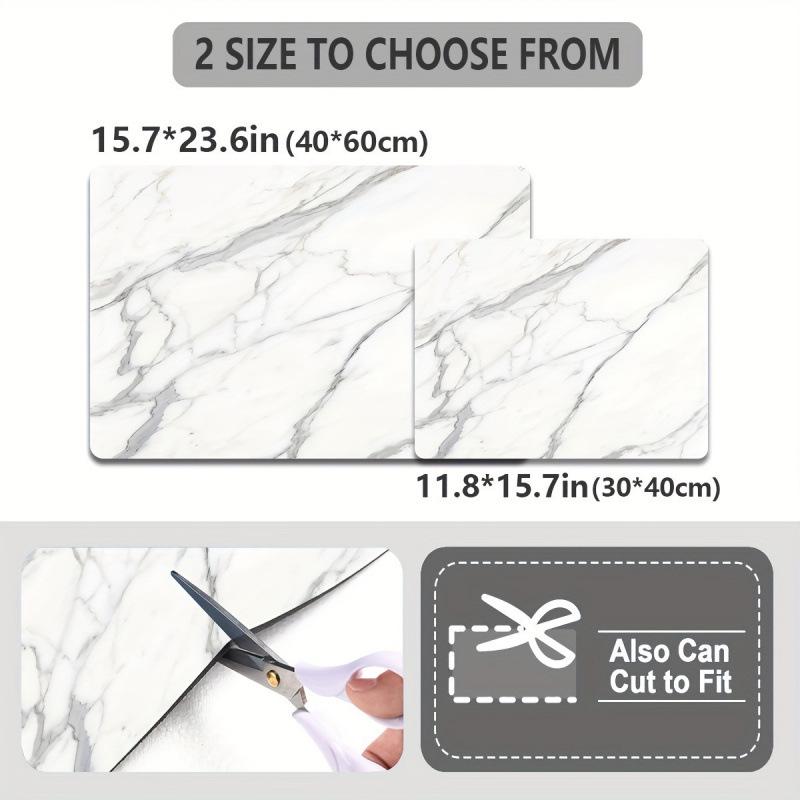 Diatomaceous Earth Kitchen Draining Mat - Water Absorption & Heat Insulation Pad for Marble Countertops and Dining Tables