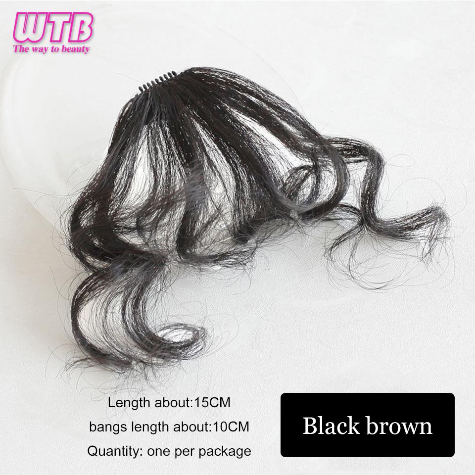 WTB Synthetic Roll Bangs Wig Piece Women's Natural Fluffy Seamless Wear Roll Bangs Wig