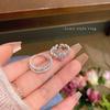 Pink Love Zircon Ring Women's Light Luxury Niche Ring Ring Sweet Couple Ring with Jewelry