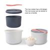 PP Material Rice Steamer Pot 2-Layer Design Microwave Cookware Set  For Cooking Vegetables