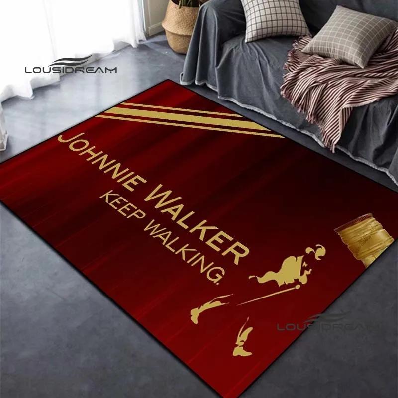 Johnnie Walker Whisky Carpet and Rug Modern Bar Living Room Bedroom Large Area Soft Carpet Study Porch Bedside Non-slip Mat