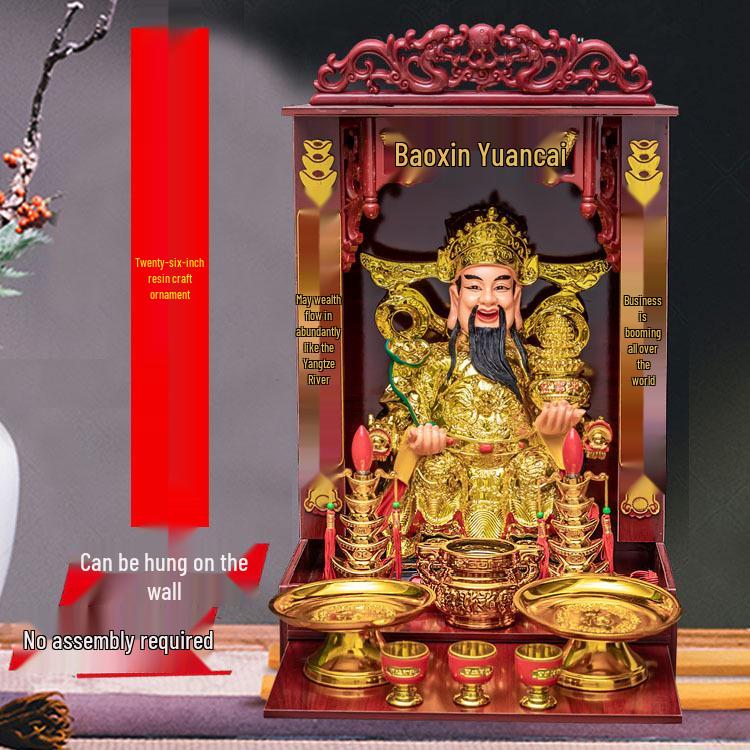 Estatua de Cerámica del Dios de la Riqueza y del Dios Marcial Guan Gong para Decoración del Hogar y la Oficina