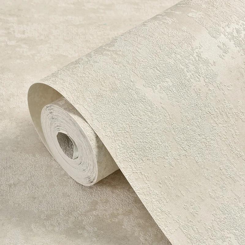 3D Modern Simple Pure Plain Non Woven Wallpaper Bedroom Living Room TV Background Wallpaper Thickened