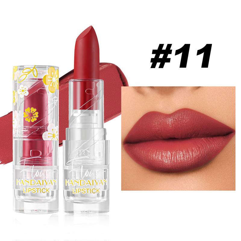 

HANDAIYAN 12 цветов бархатная матовая губная помада макияж нюдовая губная помада макияж косметика водостойкий матовый оттенок бальзам для губ кремовый пигмент 11