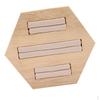 Wooden Ring Display Tray - Pentagon PU Leather Insert Jewelry Storage Holder EarringS Showcase