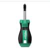Mini Short Handle Screwdriver Magnetic Cross Slotted Screwdriver Industrial Grade Manual Repair Hand Tool for Household Maintenance
