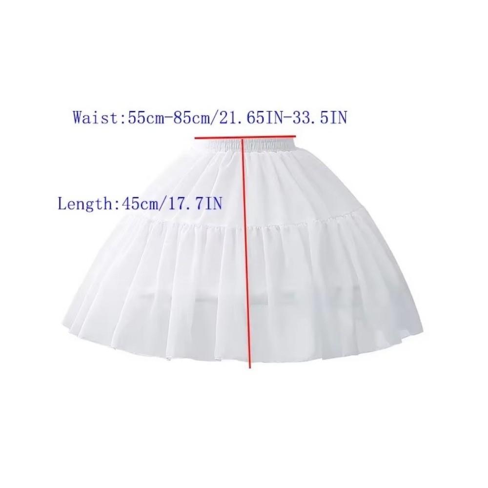 Elastic Wedding Petticoats Adjustable Fish-bone Skirt Cute Puffy Short Skirts Girl Lolita Skirts